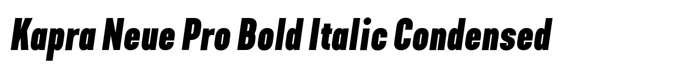 Kapra Neue Pro Bold Italic Condensed